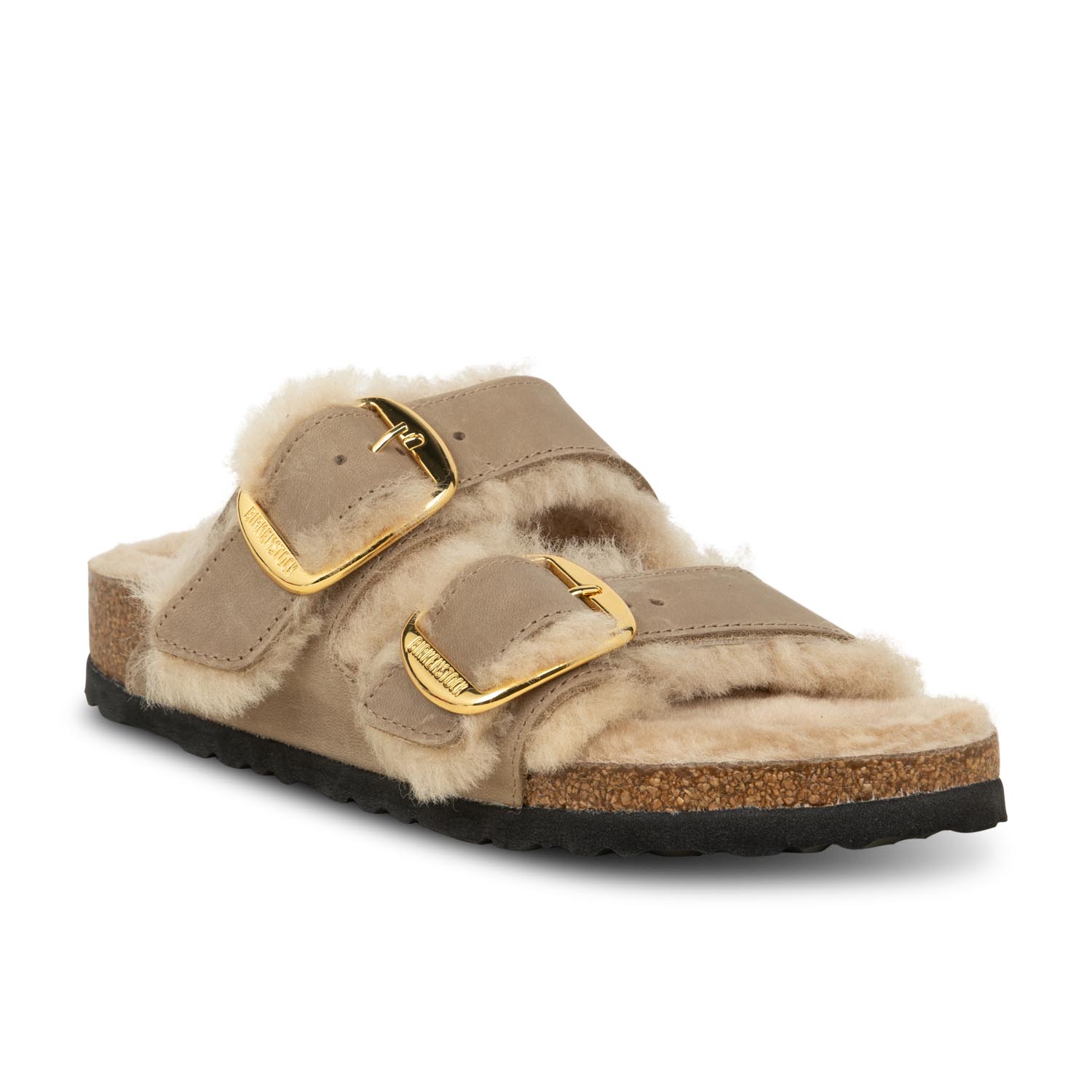 Mules Femme BIRKENSTOCK ARIZONA BIG BUCKLE SHEARLING Beige