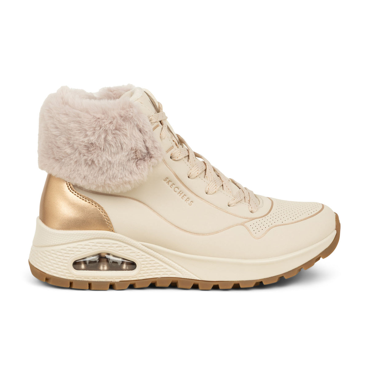 Baskets Femme SKECHERS UNO RUGGED Beige