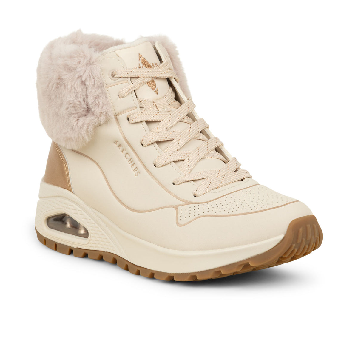 Baskets Femme SKECHERS UNO RUGGED Beige