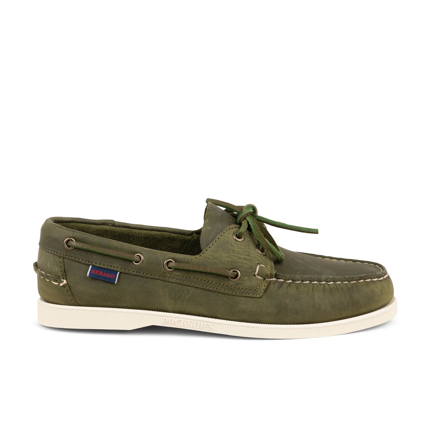 Chaussures bateau Homme SEBAGO DOCKSIDES PORTLAND CRAZY Kaki