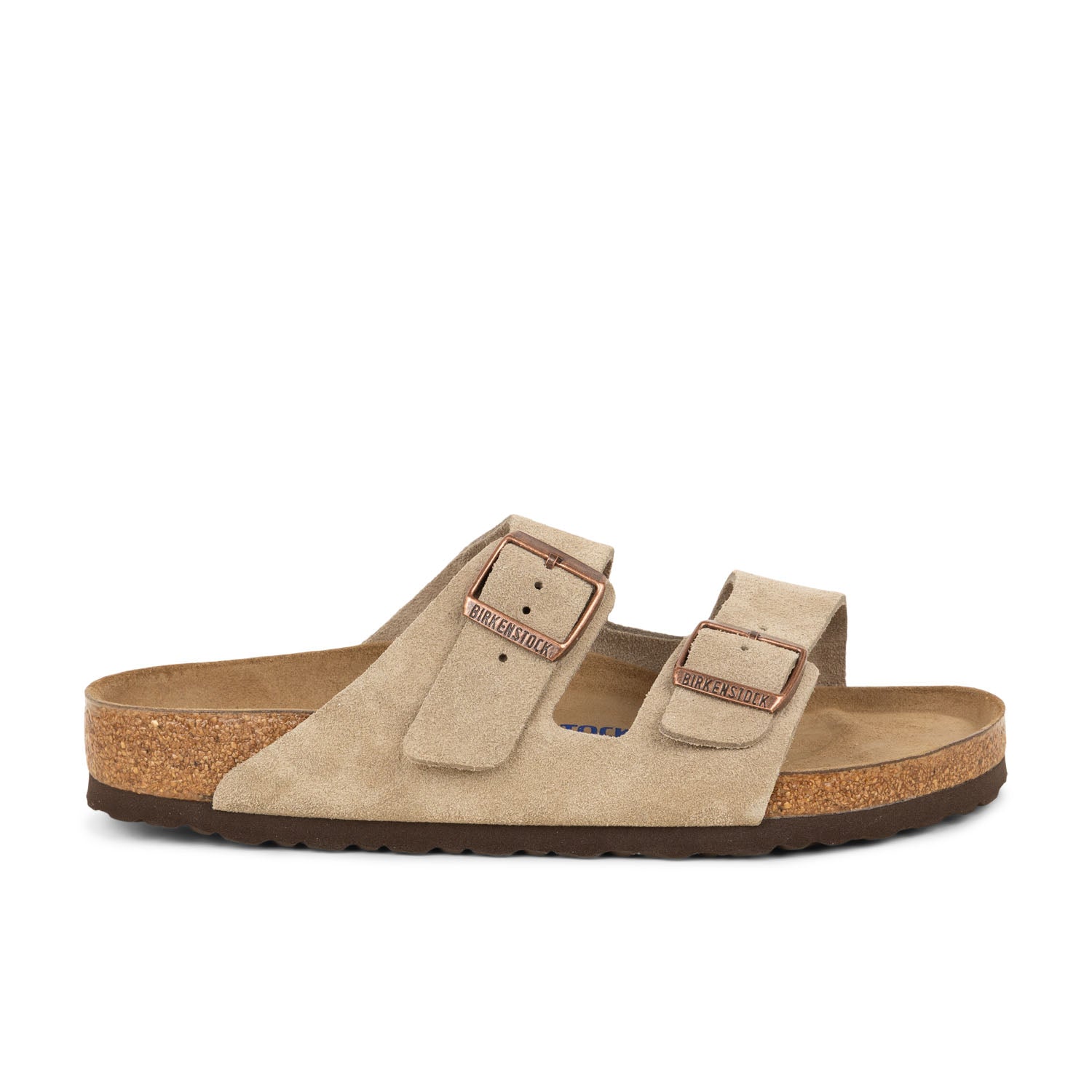 Sandales Homme BIRKENSTOCK ARIZONA SOFT VEL Beige