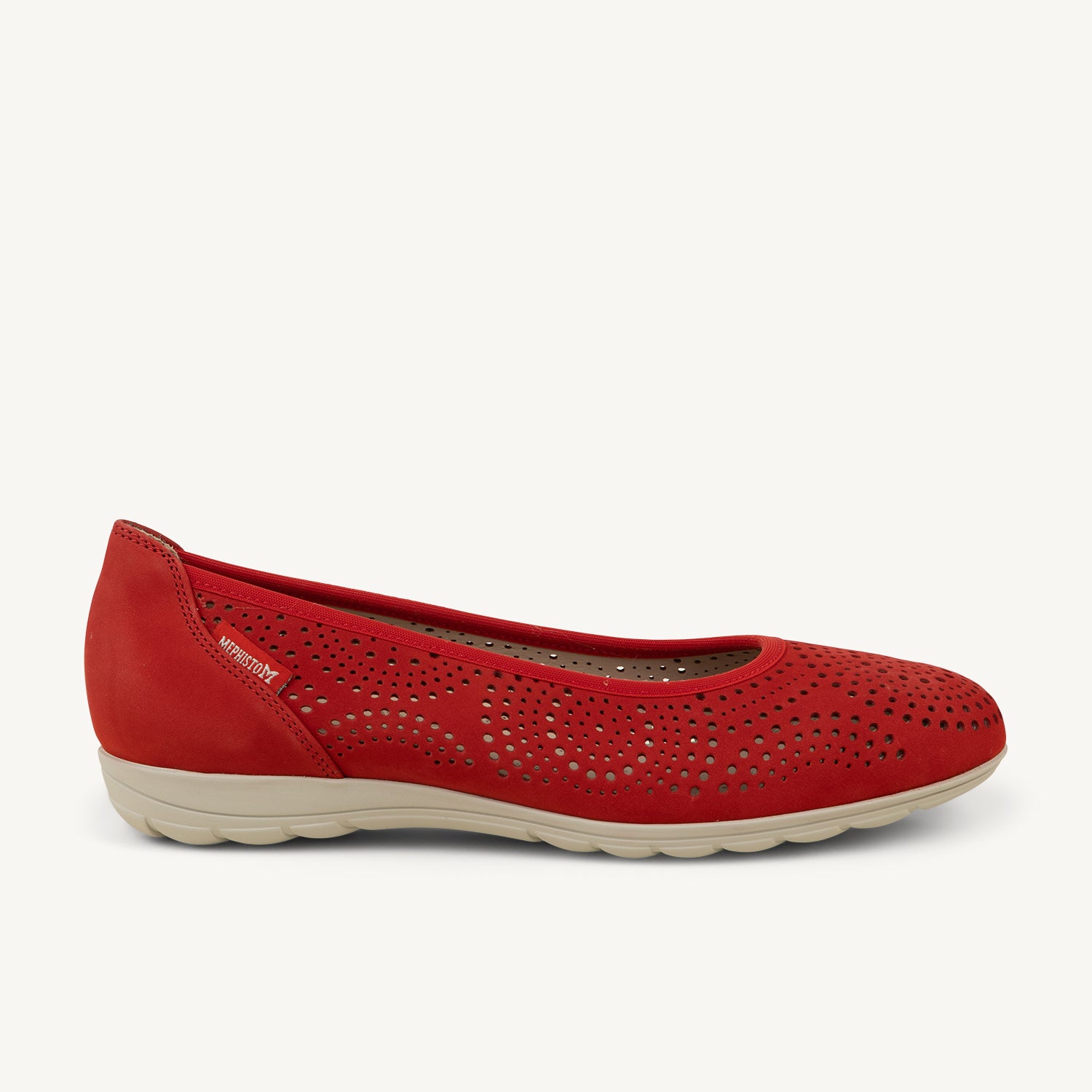 Ballerines et babies Femme MEPHISTO ELSIE PERF Rouge