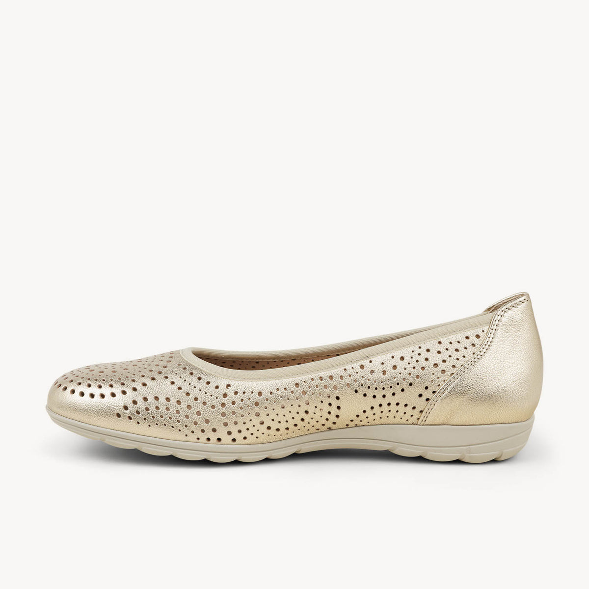 Ballerines et babies Femme MEPHISTO ELSIE PERF Or/Bronze
