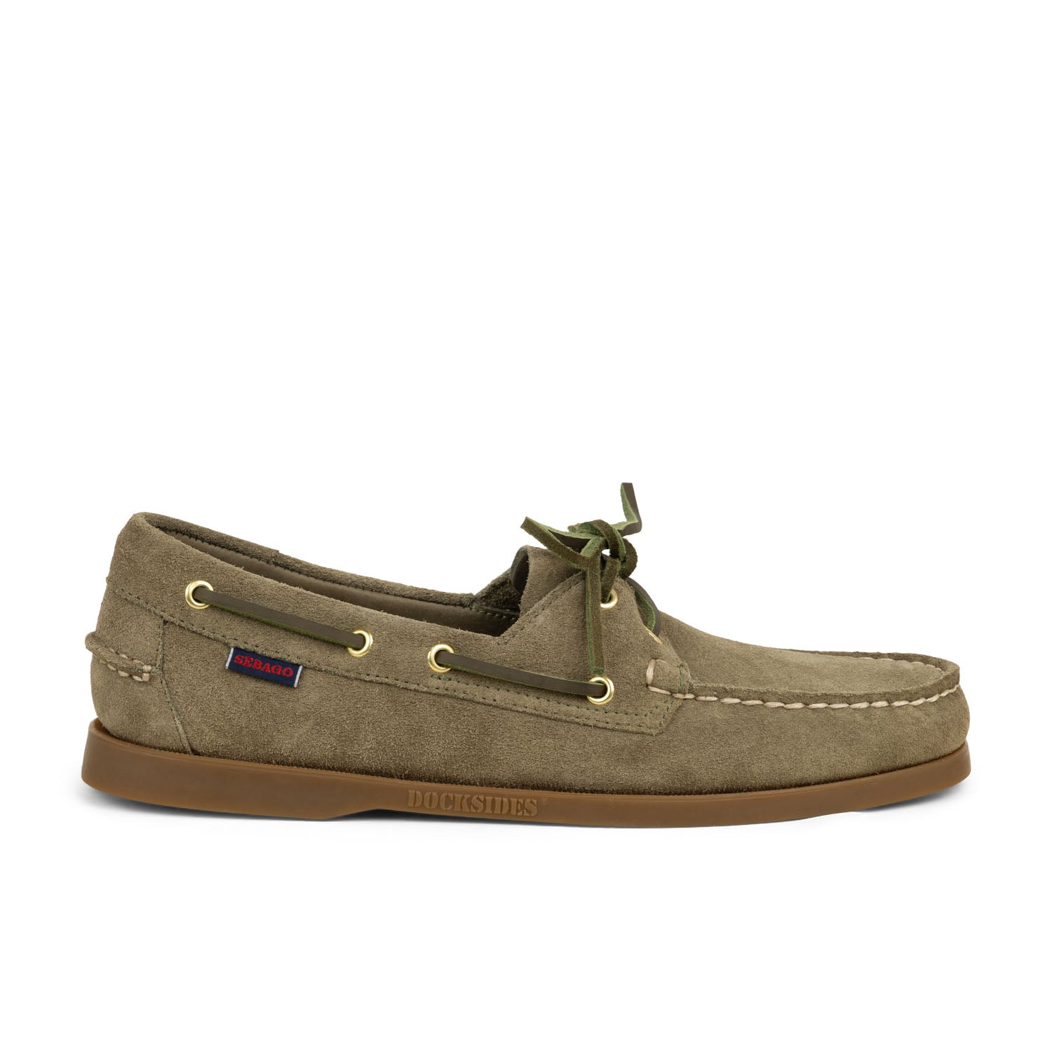 Chaussures bateau Homme SEBAGO DOCKSIDES PORTLAND NUBUCK Vert