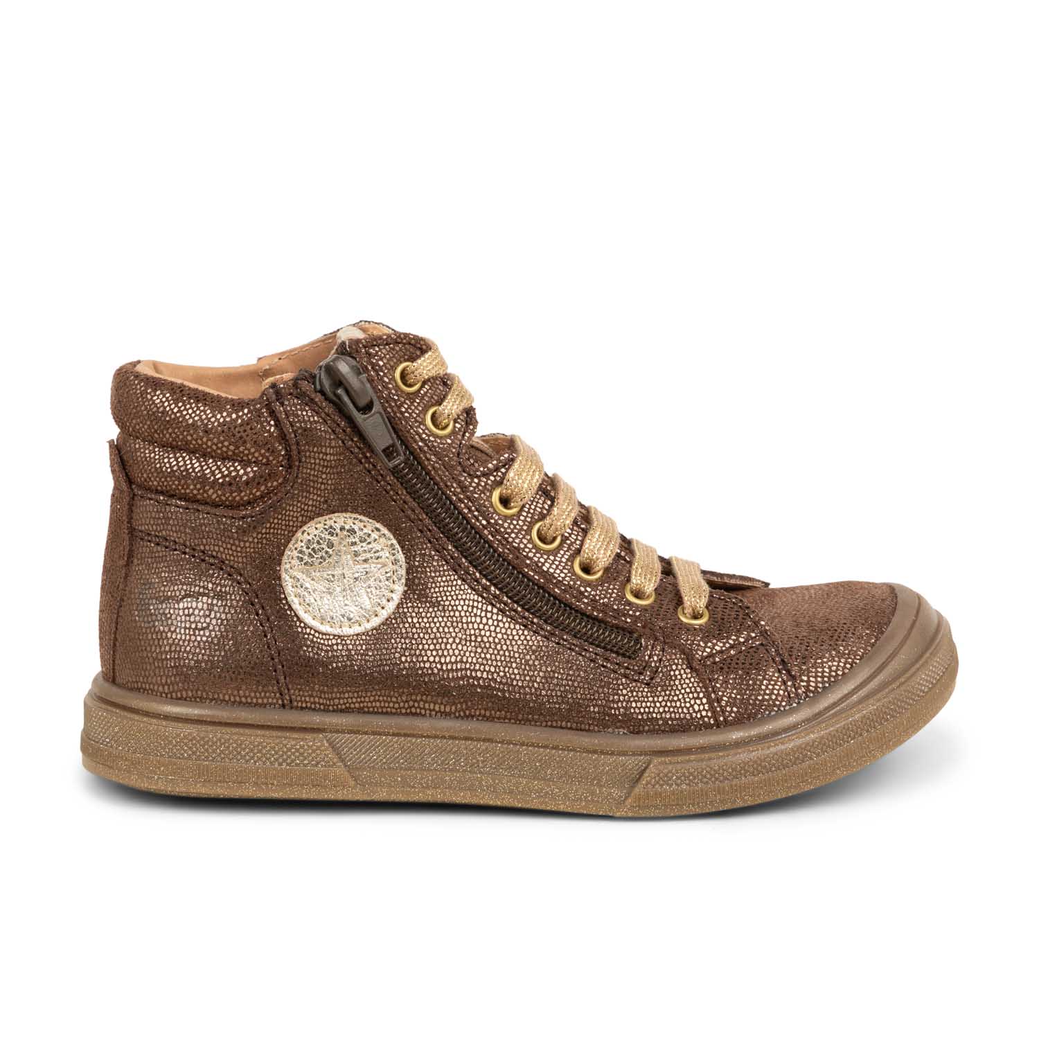 Baskets Enfant BOPY VELVETA Marron