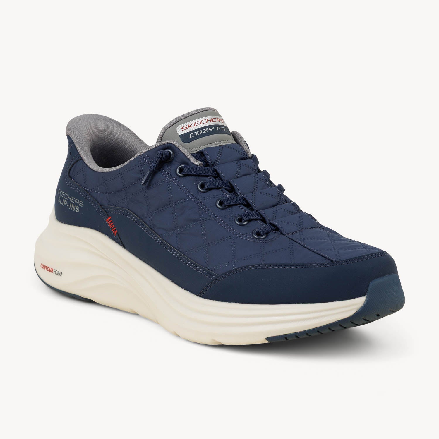 Baskets Homme SKECHERS CONTOUR FOAM COZY FIT SLIP INS Bleu