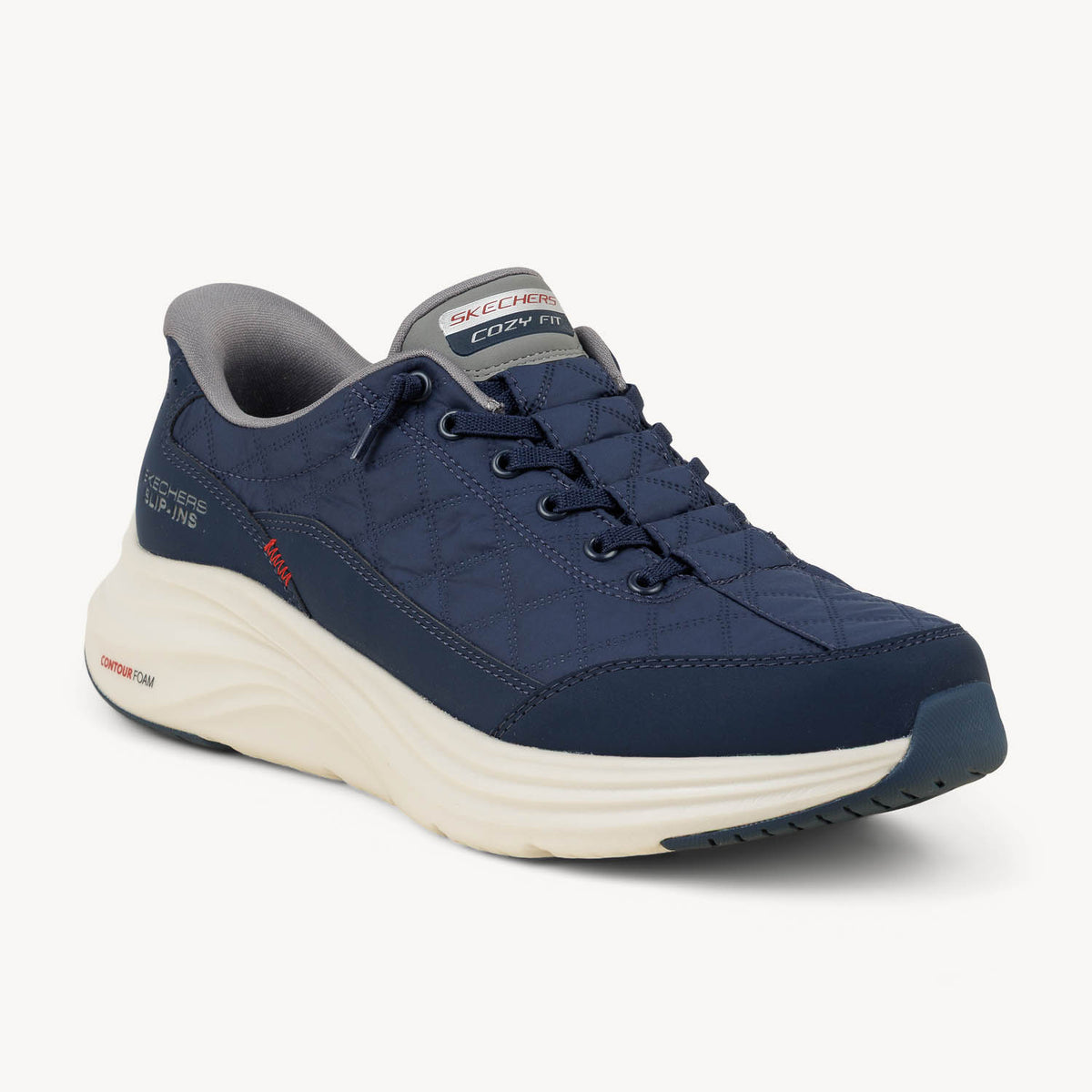 Sneakers Homme SKECHERS CONTOUR FOAM COZY FIT SLIP INS Bleu