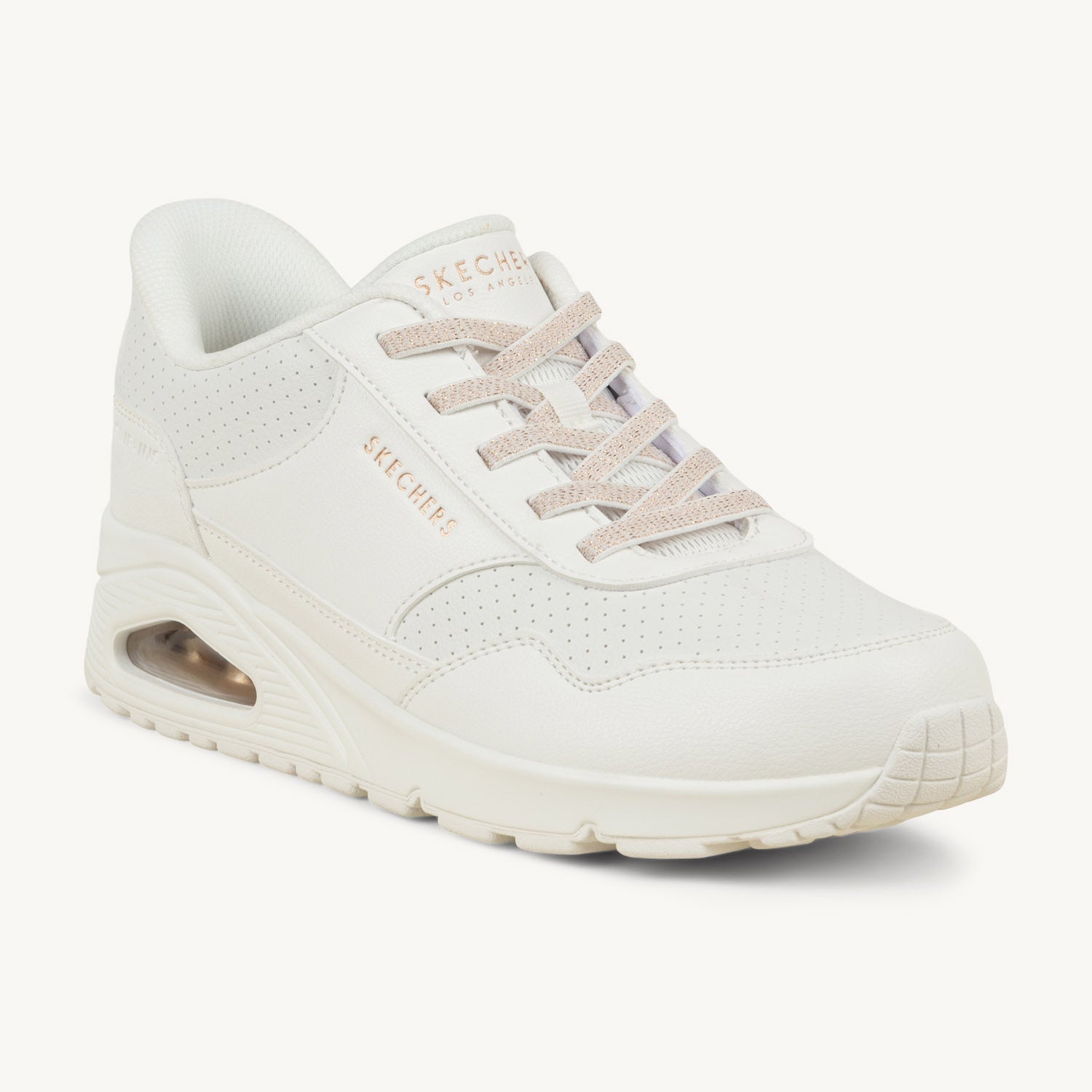 Baskets Femme SKECHERS UNO BANKSIA LUXE SLIP INS Blanc