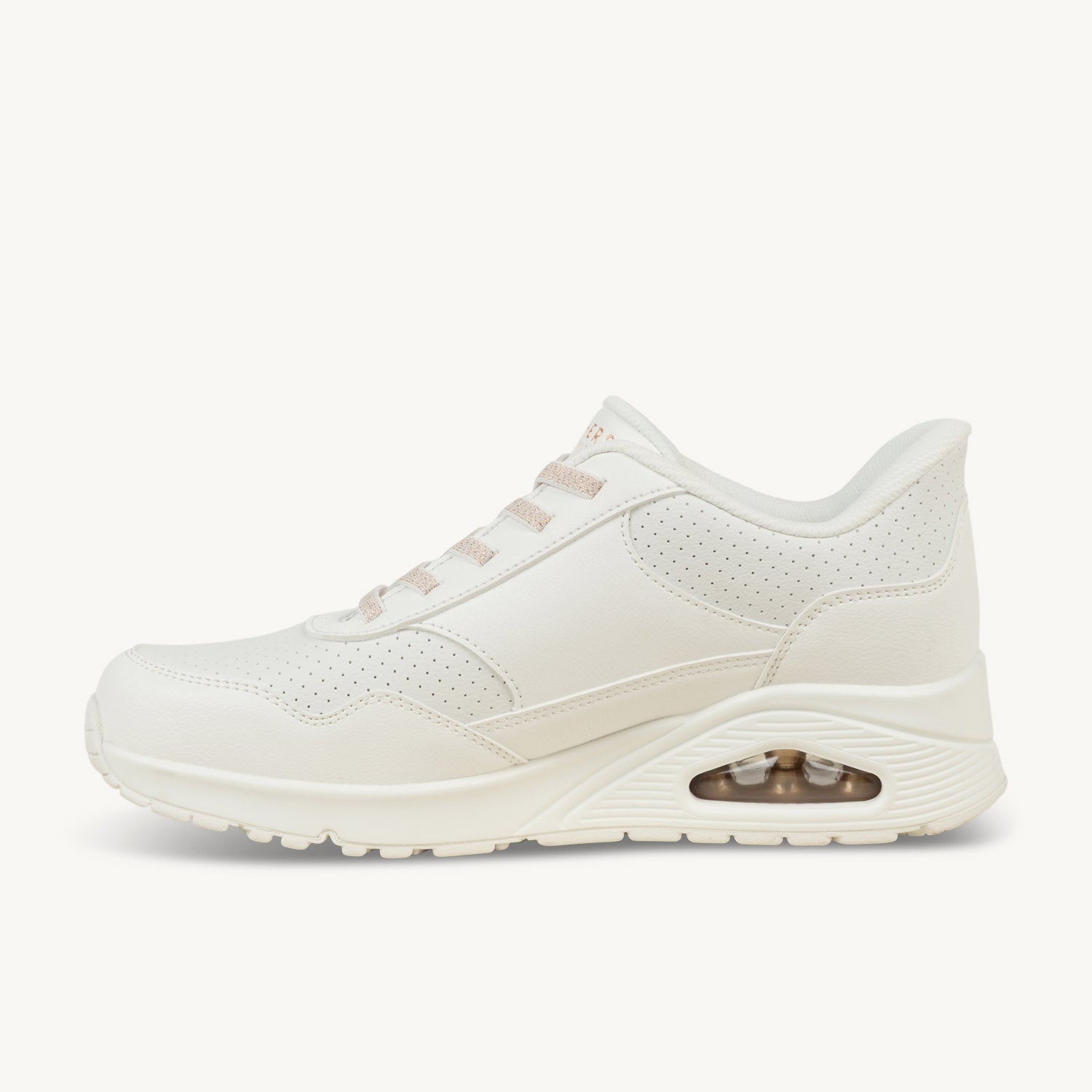 Baskets Femme SKECHERS UNO BANKSIA LUXE SLIP INS Blanc