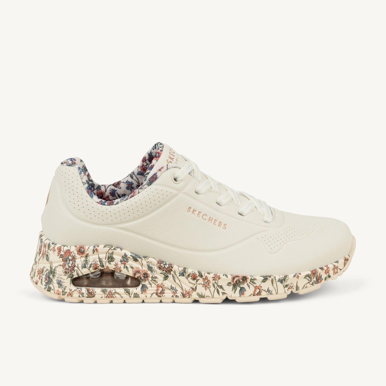 Baskets Femme SKECHERS UNO SAFARI TIME Blanc