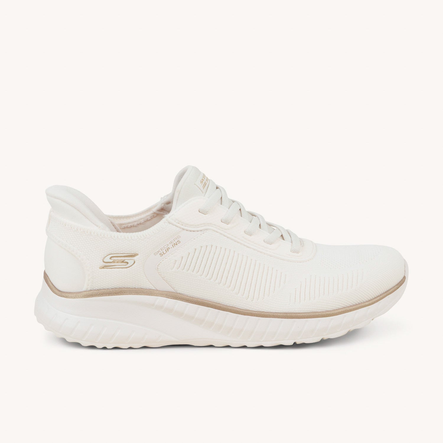 Baskets Femme SKECHERS BOBS SLIP INS Blanc