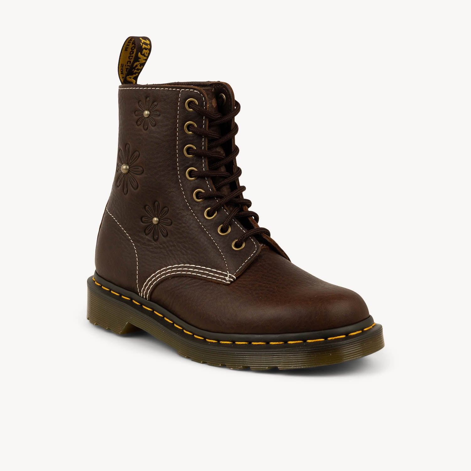 Boots et bottines Femme DOC MARTENS 1460 FLOWER Marron