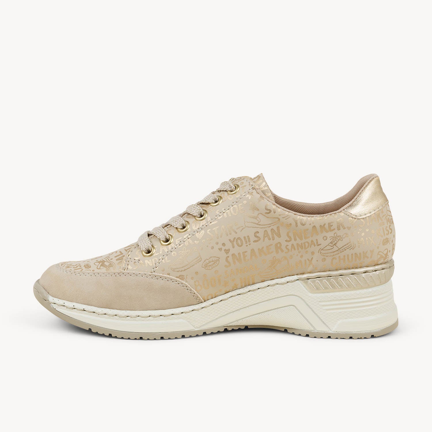 Baskets Femme RIEKER N4316 - RIENI Or/Bronze