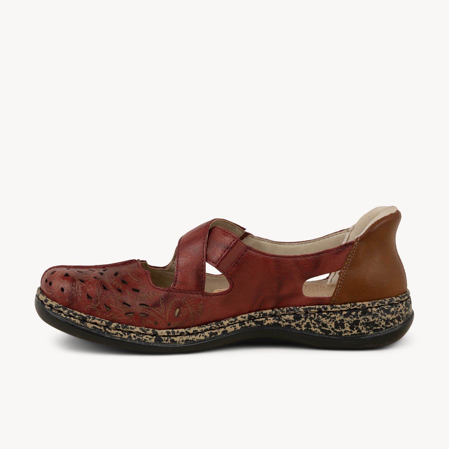 Ballerines et babies Femme RIEKER 46352 - RIOPA Rouge