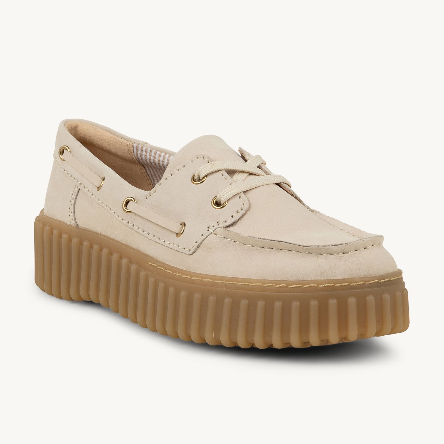 Chaussures bateau Femme CLARKS TORHILL BOAT 26186302 Beige