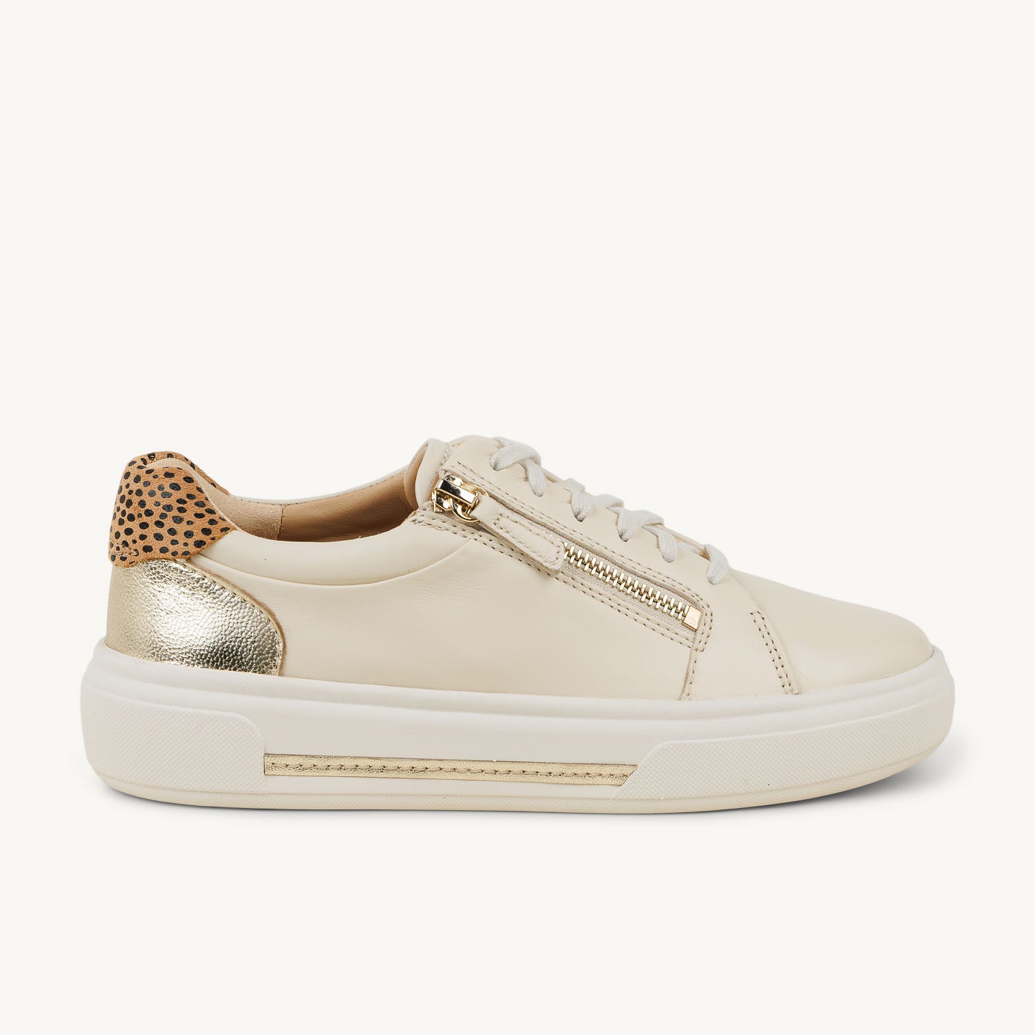 Baskets Femme CLARKS HOLLYROSE ZIP Beige