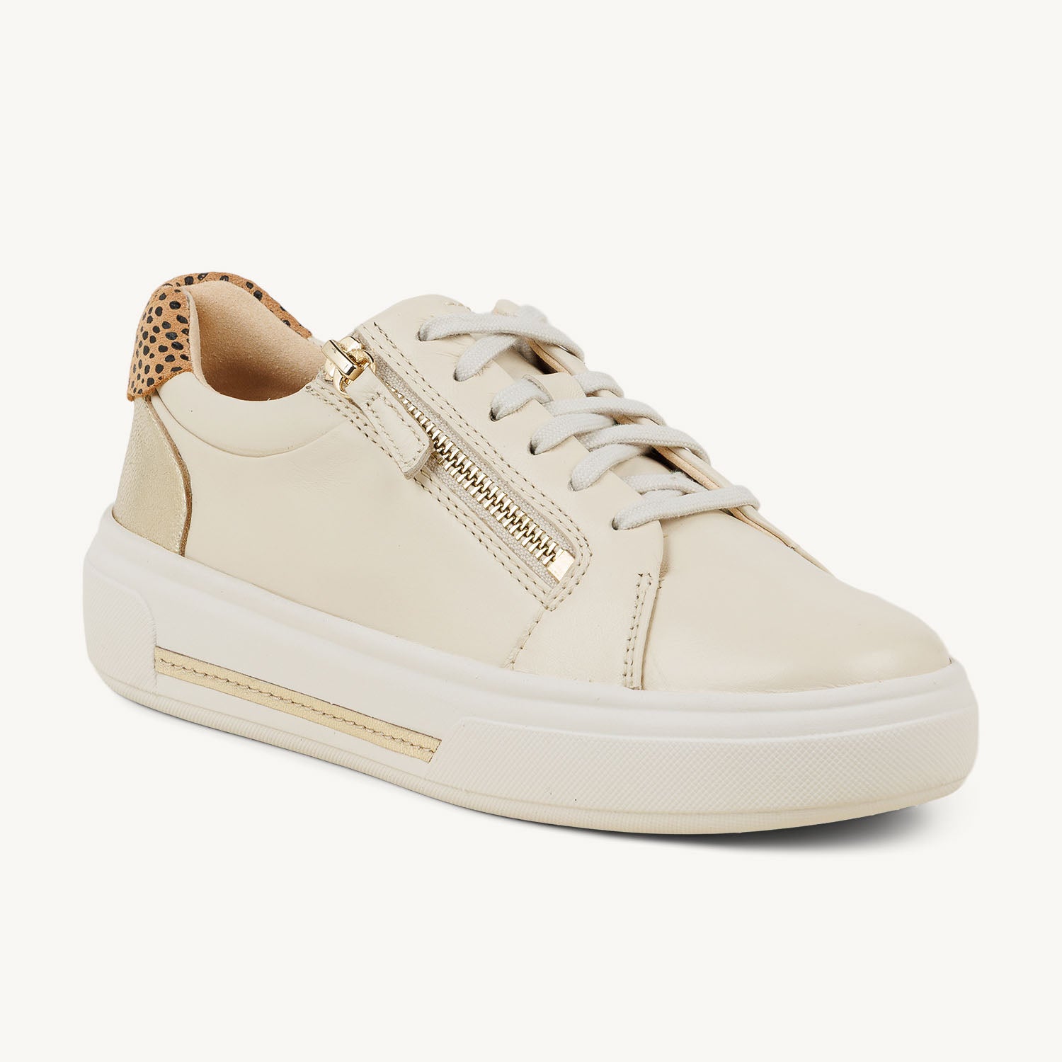 Baskets Femme CLARKS HOLLYROSE ZIP Beige