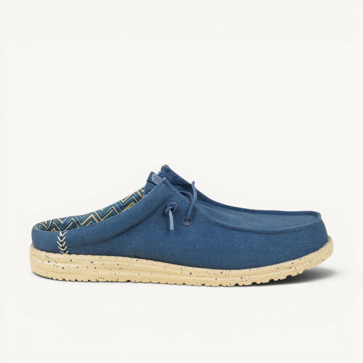 Chaussures bateau Homme HEYDUDE WALLY SLIP STRECH CANVAS Blanc
