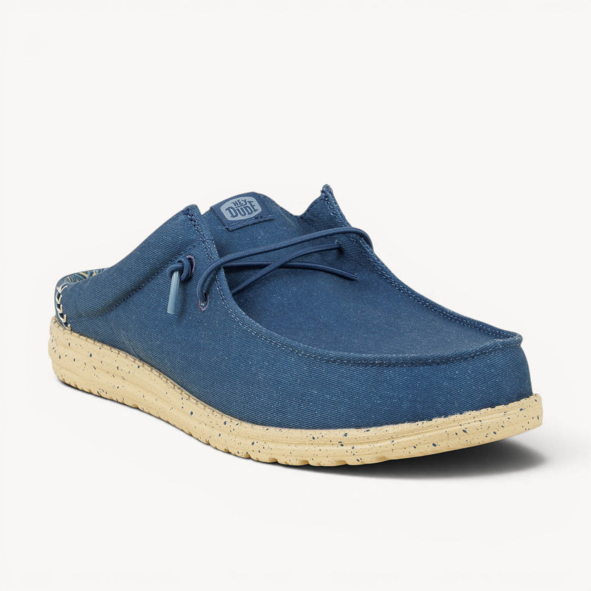 Chaussures bateau Homme HEYDUDE WALLY SLIP STRECH CANVAS Blanc