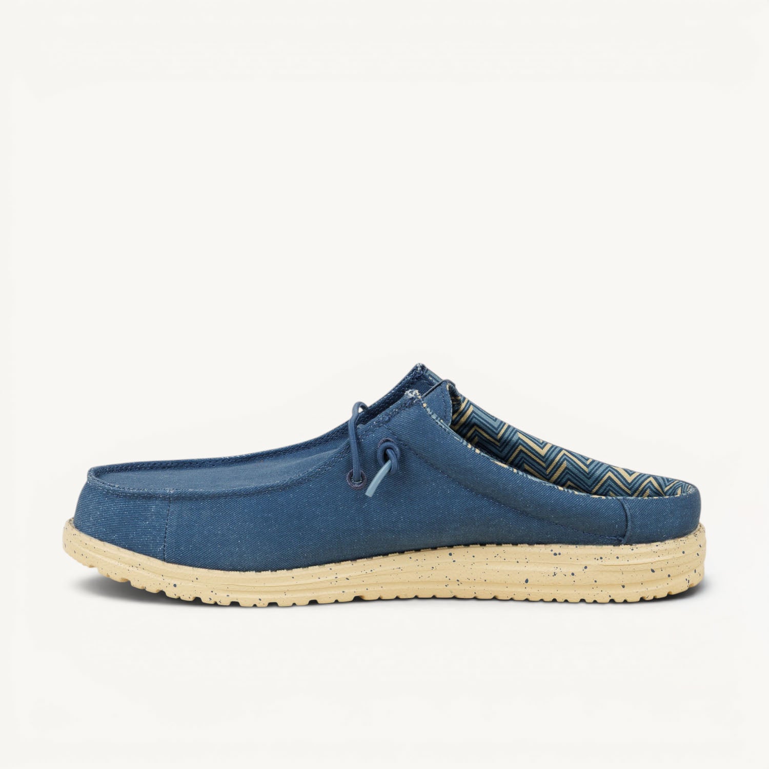 Chaussures bateau Homme HEYDUDE WALLY SLIP STRECH CANVAS Blanc