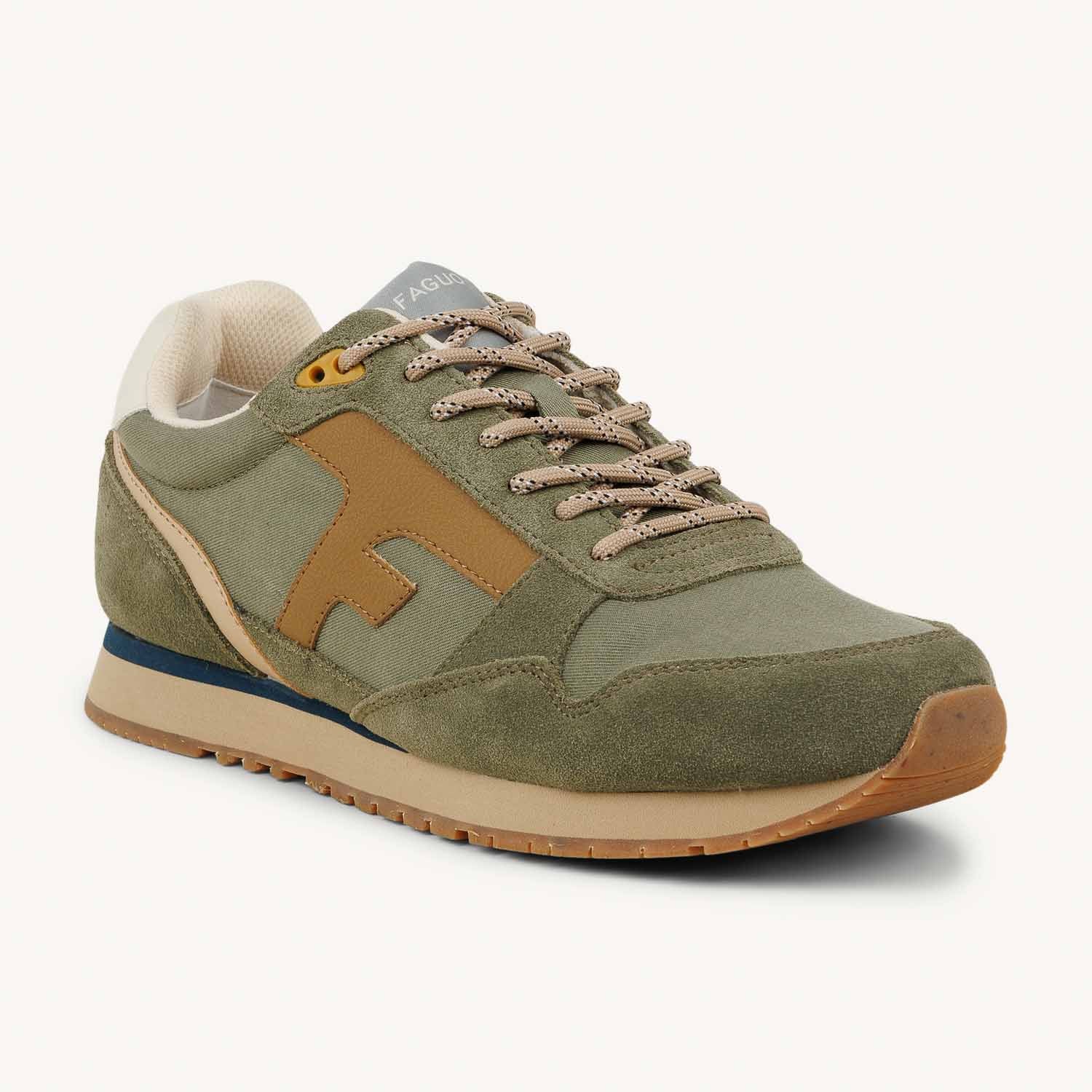 Baskets Homme FAGUO ELM-S26CG1201 Kaki