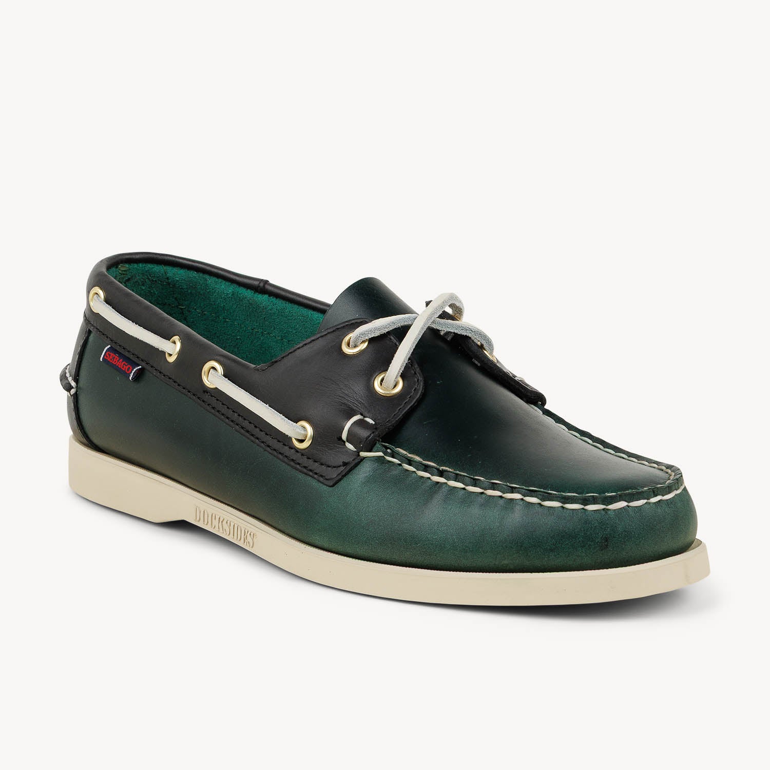 Chaussures bateau Homme SEBAGO PORTLAND WAXED Vert
