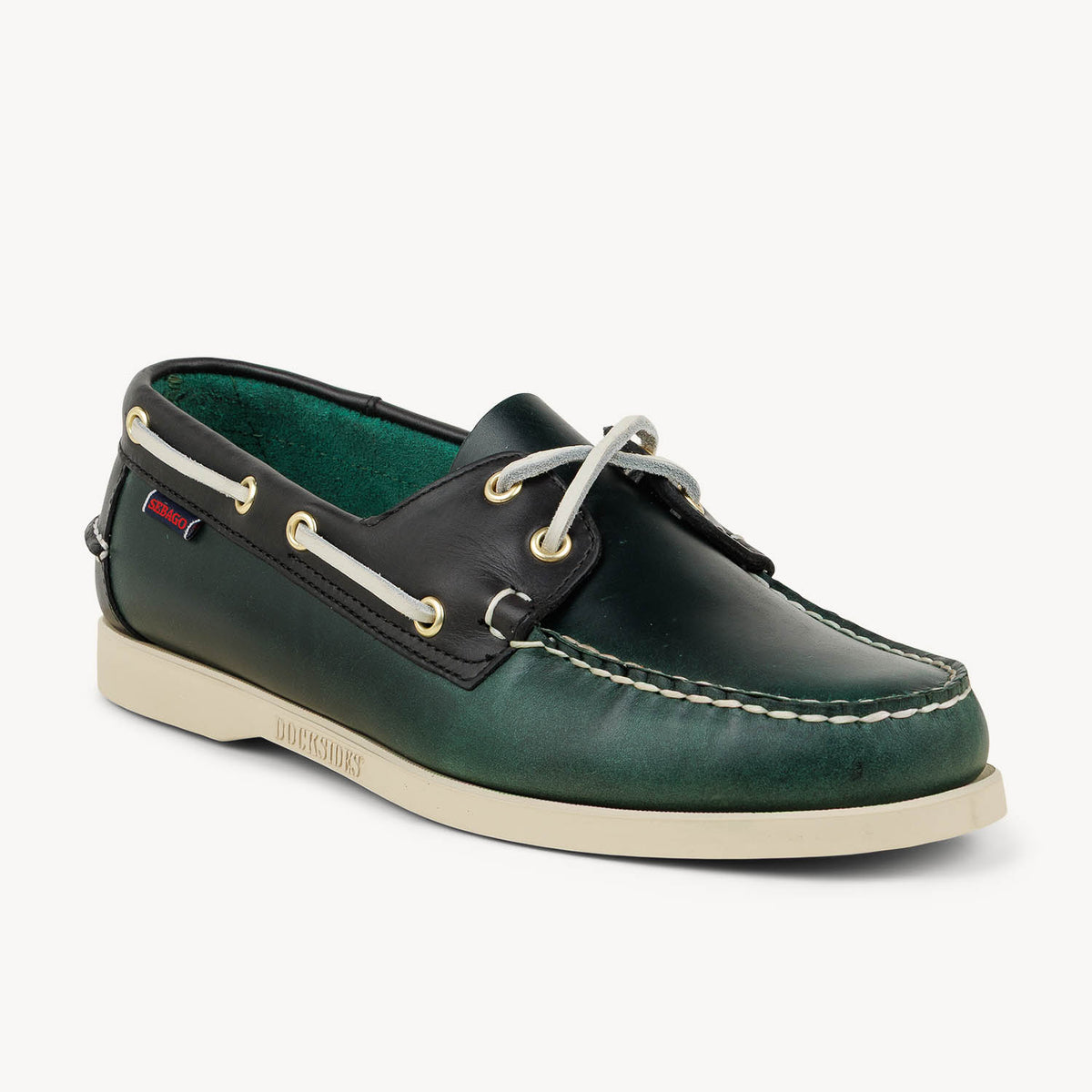 Chaussures bateau Homme SEBAGO PORTLAND WAXED Vert