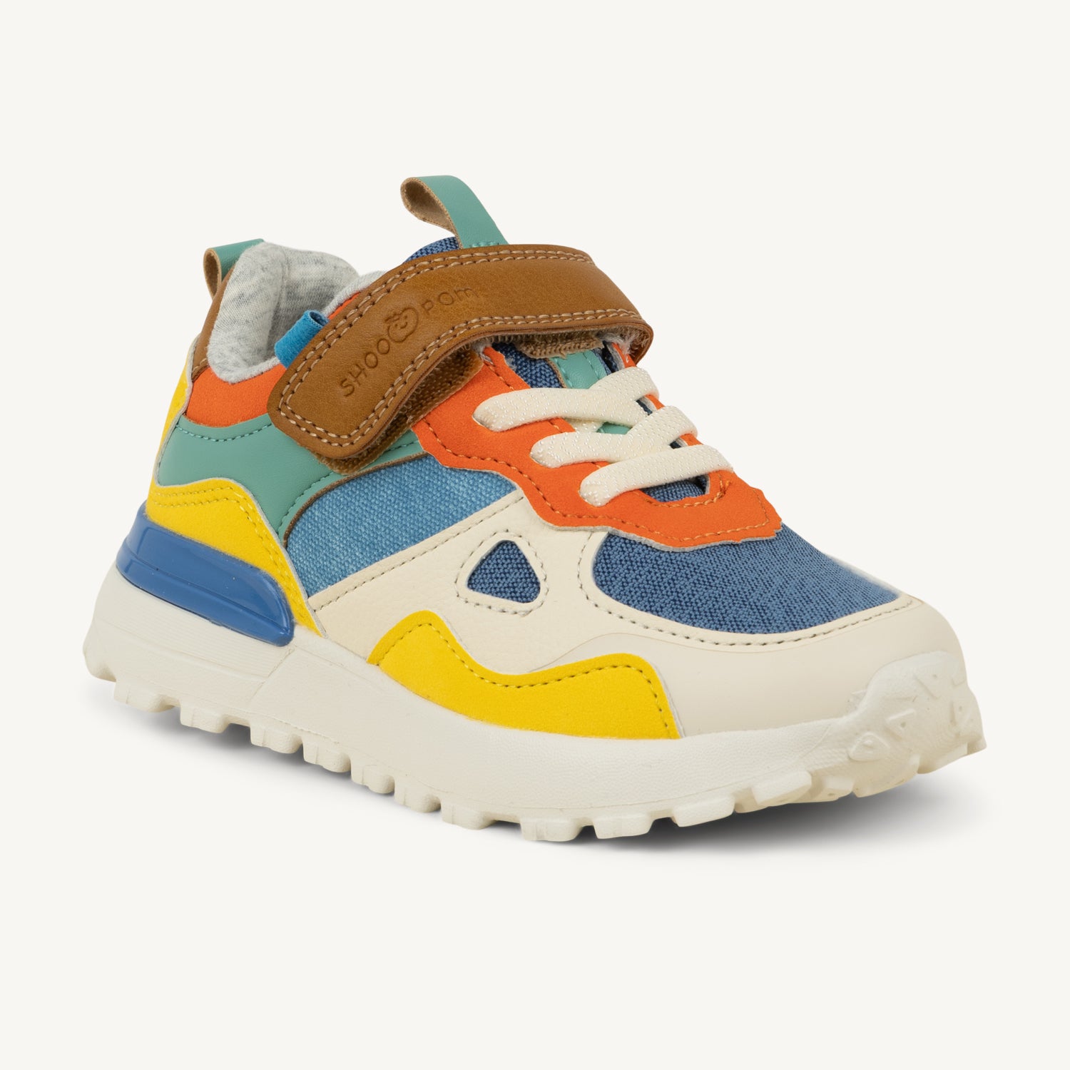 Baskets Enfant SHOO POM JOGGY SCRATCH Blanc