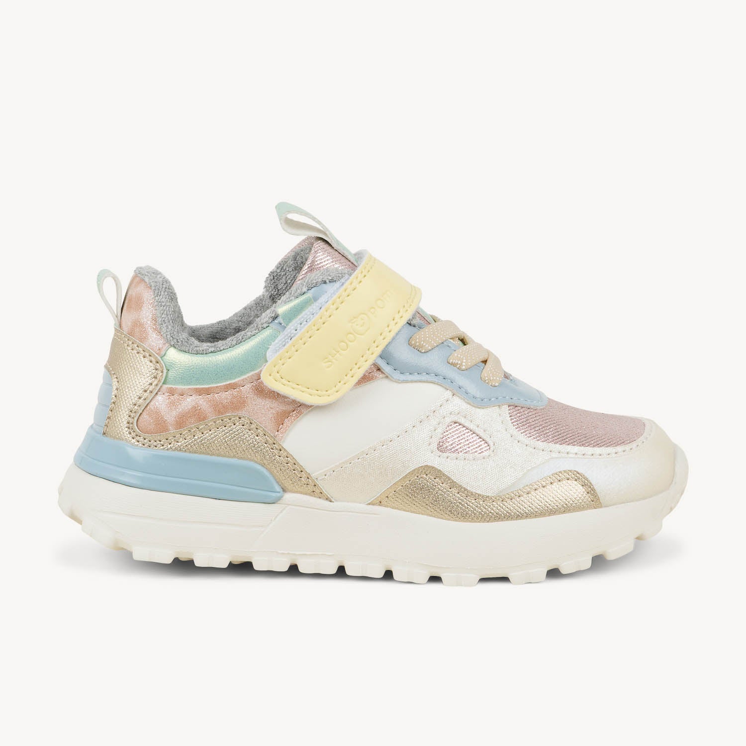 Baskets Enfant SHOO POM JOGGY SCRATCH Blanc