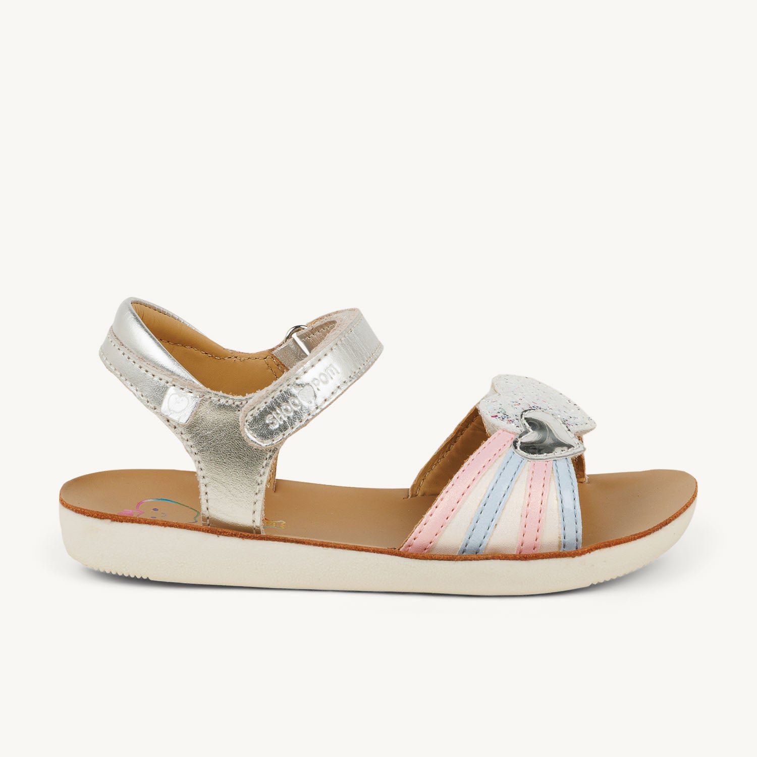 Sandales Enfant SHOO POM GOA HEART Blanc