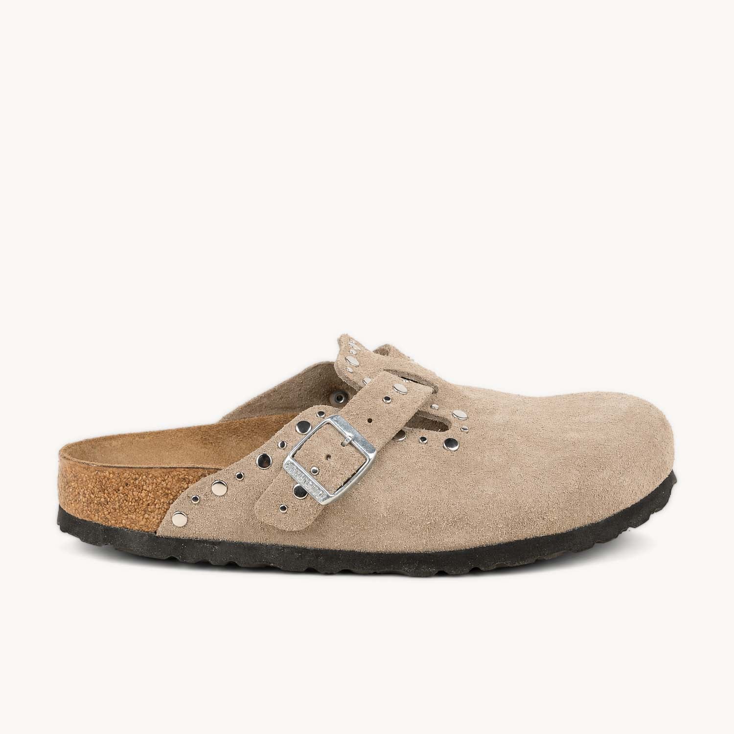 Mules Femme BIRKENSTOCK BOSTON RIVET Beige