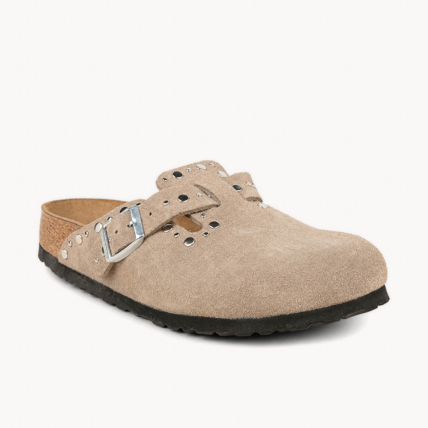 Mules Femme BIRKENSTOCK BOSTON RIVET Beige