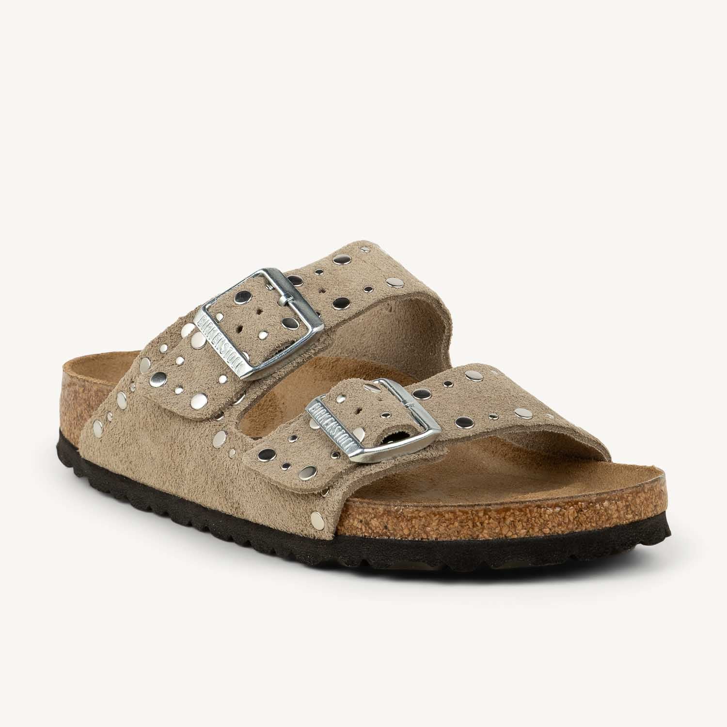 Mules Femme BIRKENSTOCK ARIZONA RIVET Beige