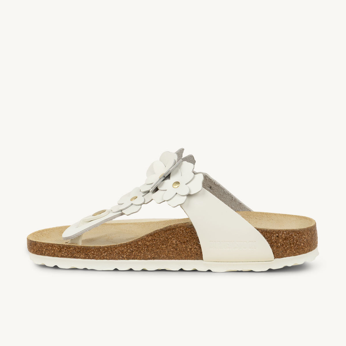 Mules Femme BIRKENSTOCK GIZEH FLORAL Blanc