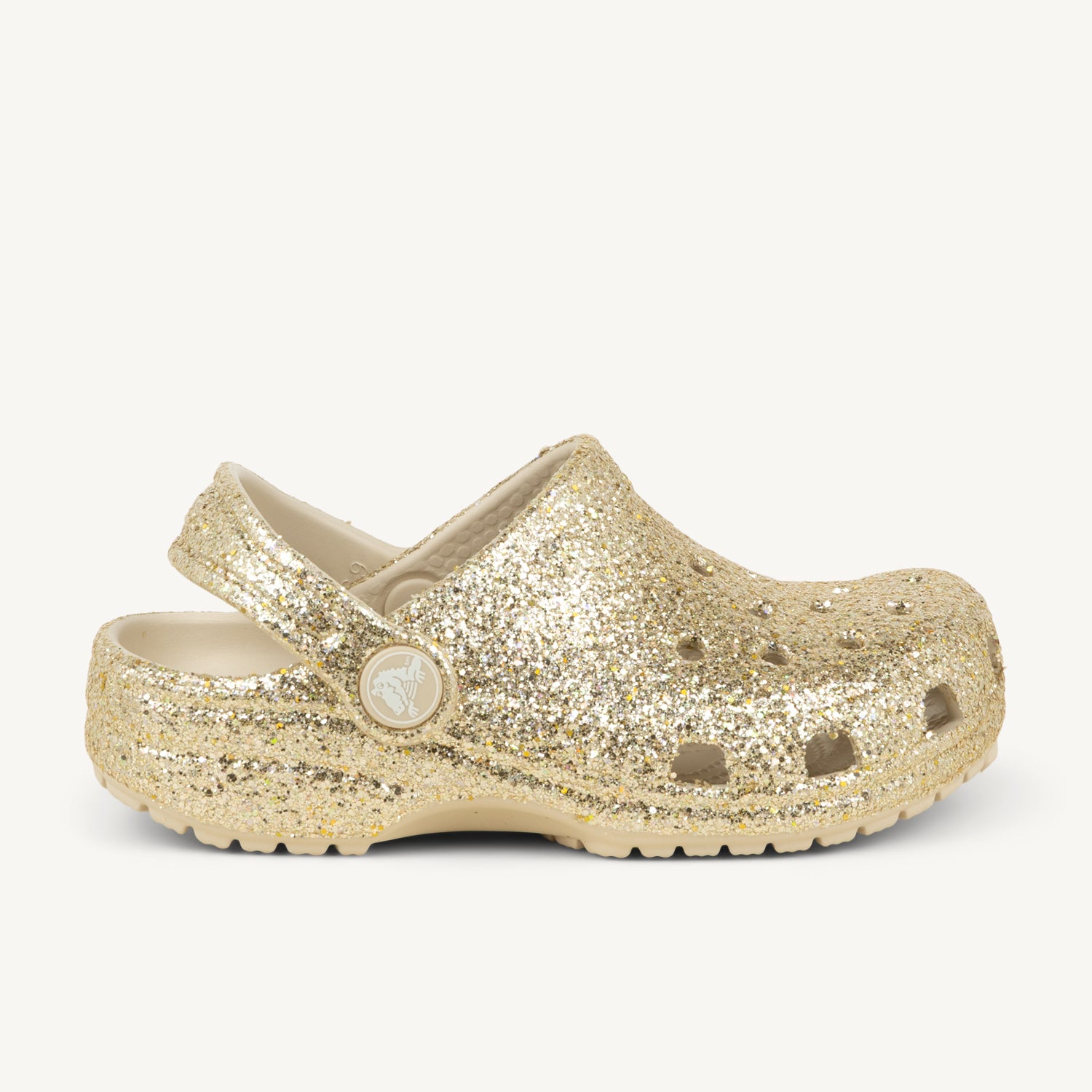 Tongs et Crocs Enfant CROCS CLASSIC CHUNKY GLITTER Or/Bronze