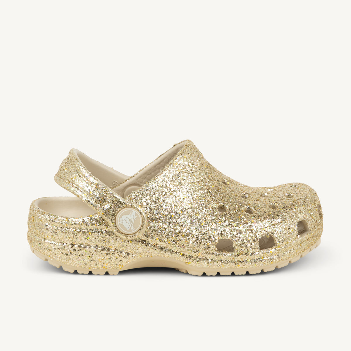 Tongs et Crocs Enfant CROCS CLASSIC CHUNKY GLITTER Or/Bronze