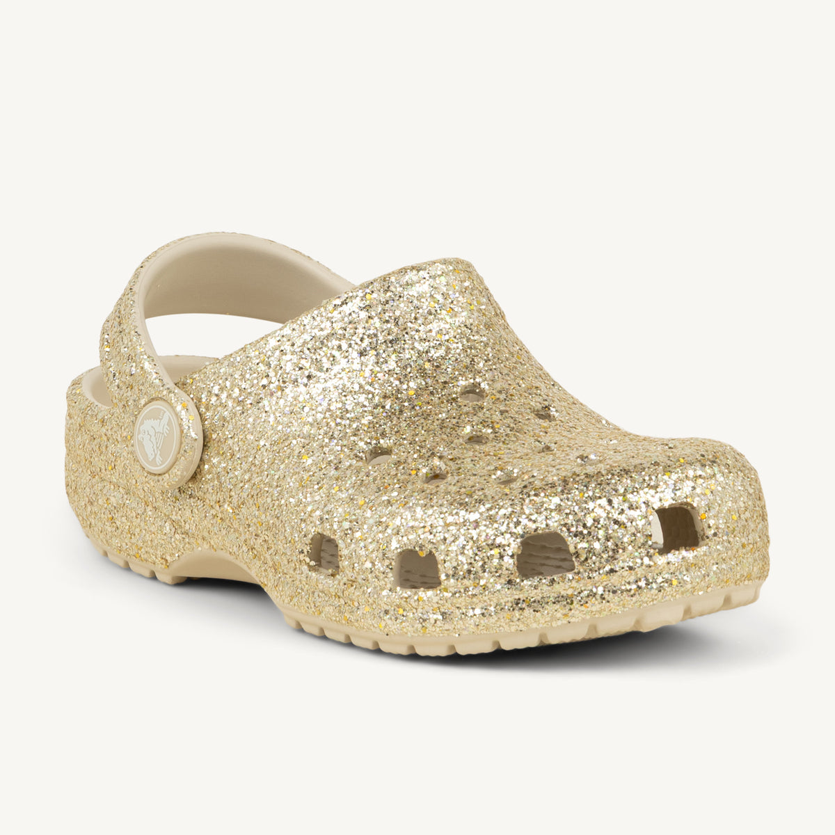 Tongs et Crocs Enfant CROCS CLASSIC CHUNKY GLITTER Or/Bronze