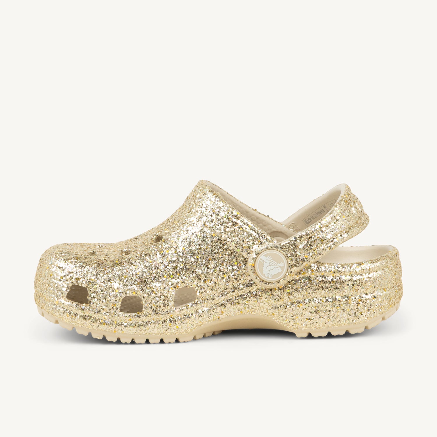 Tongs et Crocs Enfant CROCS CLASSIC CHUNKY GLITTER Or/Bronze