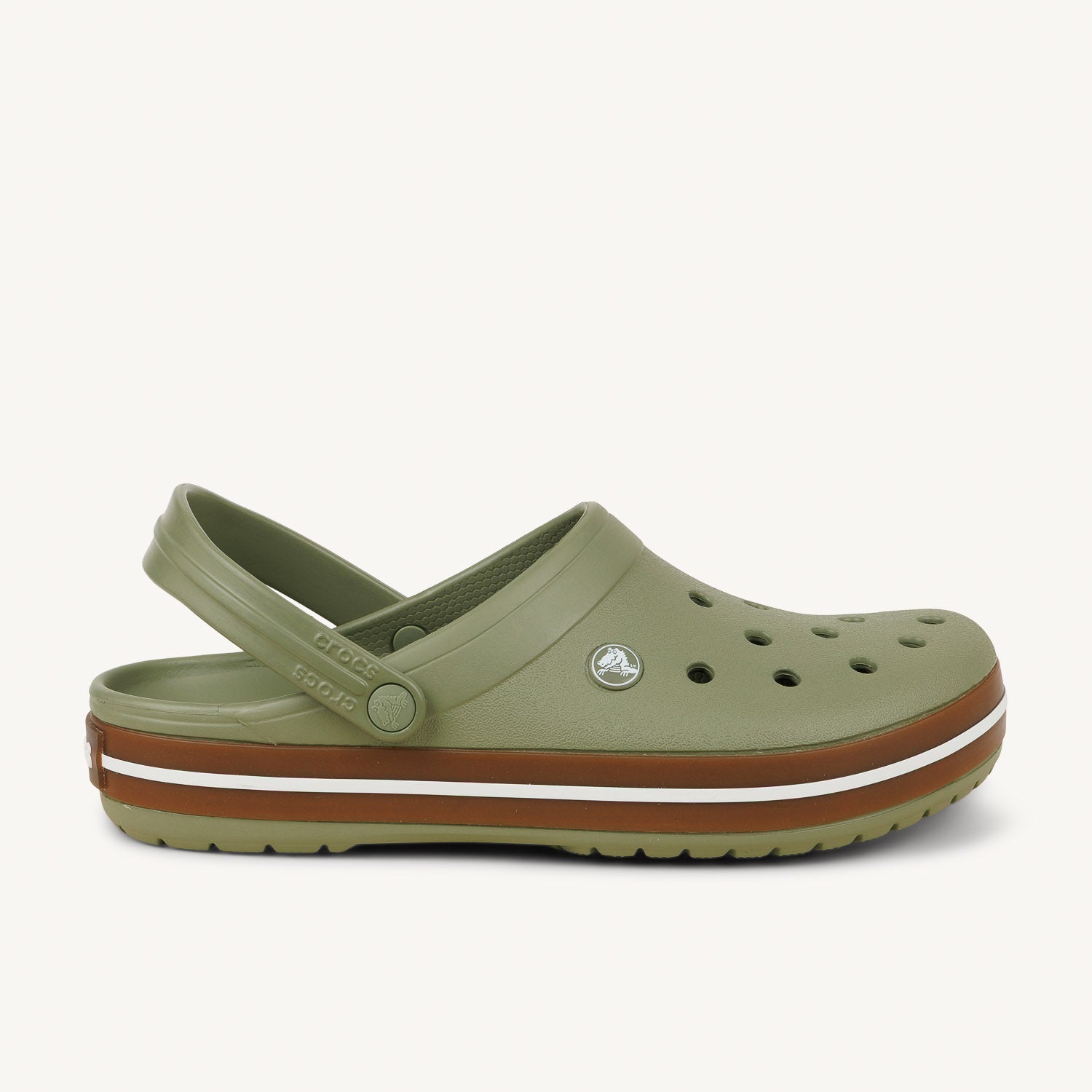 Tongs et Crocs Homme CROCS CROCBAND GUM Kaki