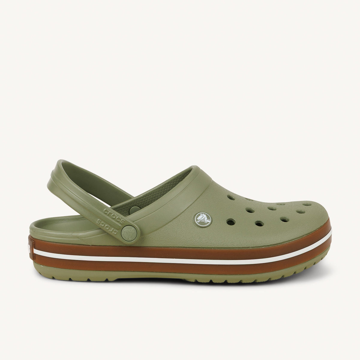 Tongs et Crocs Homme CROCS CROCBAND GUM Kaki