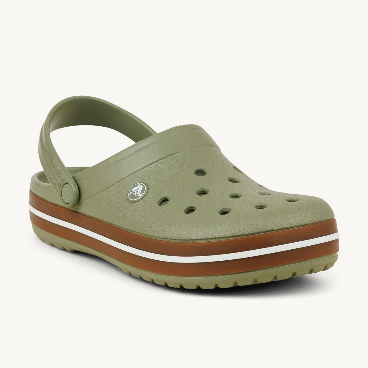 Tongs et Crocs Homme CROCS CROCBAND GUM Kaki