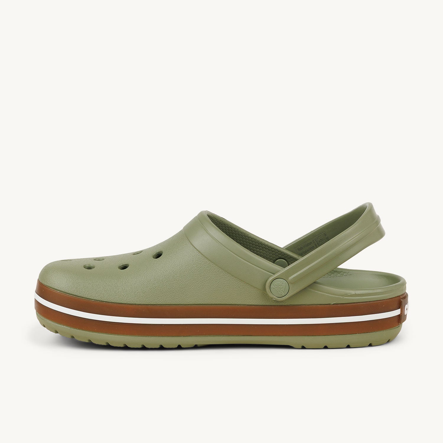 Tongs et Crocs Homme CROCS CROCBAND GUM Kaki
