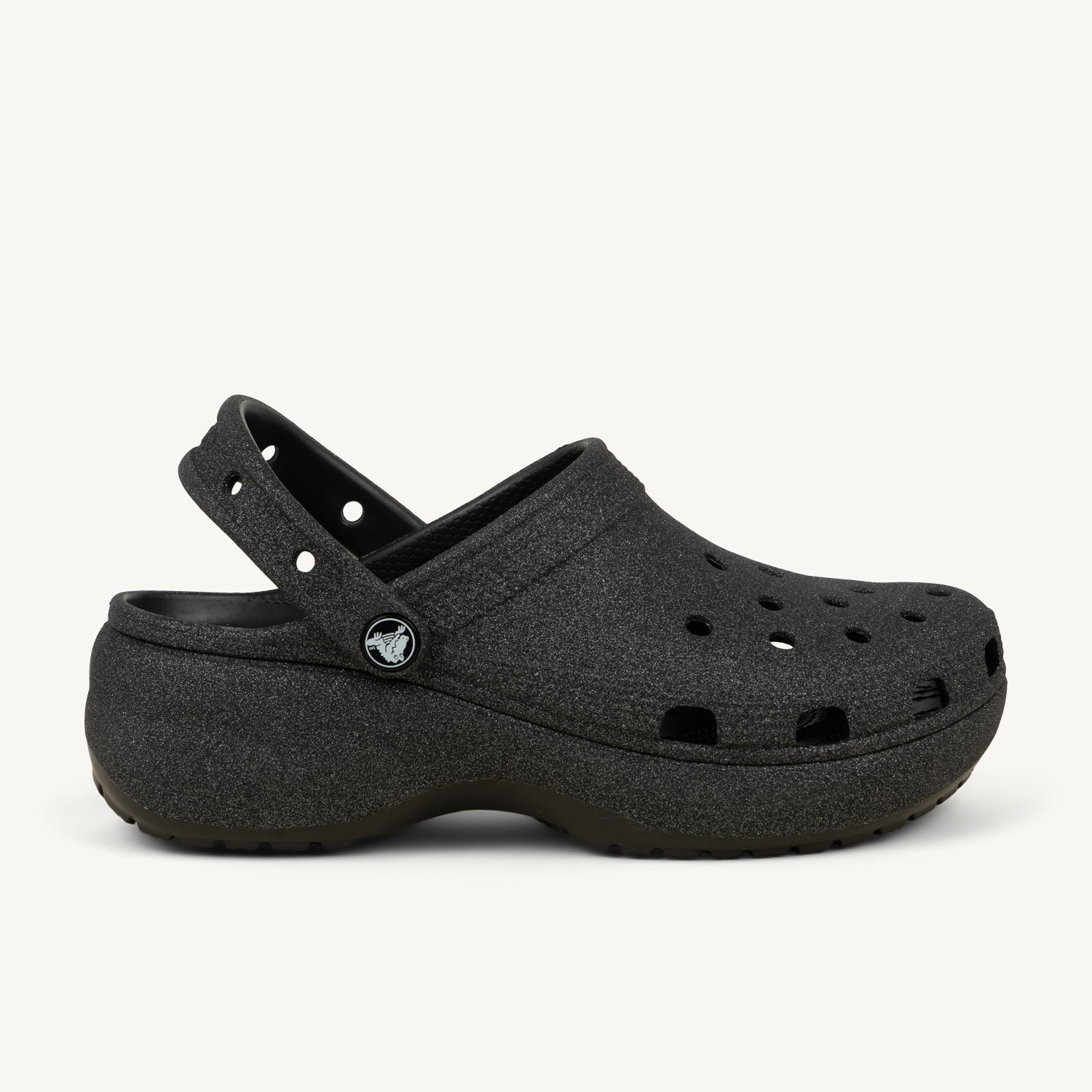 Tongs et crocs Femme CROCS CLASSIC PLATFORM GLITTER Noir