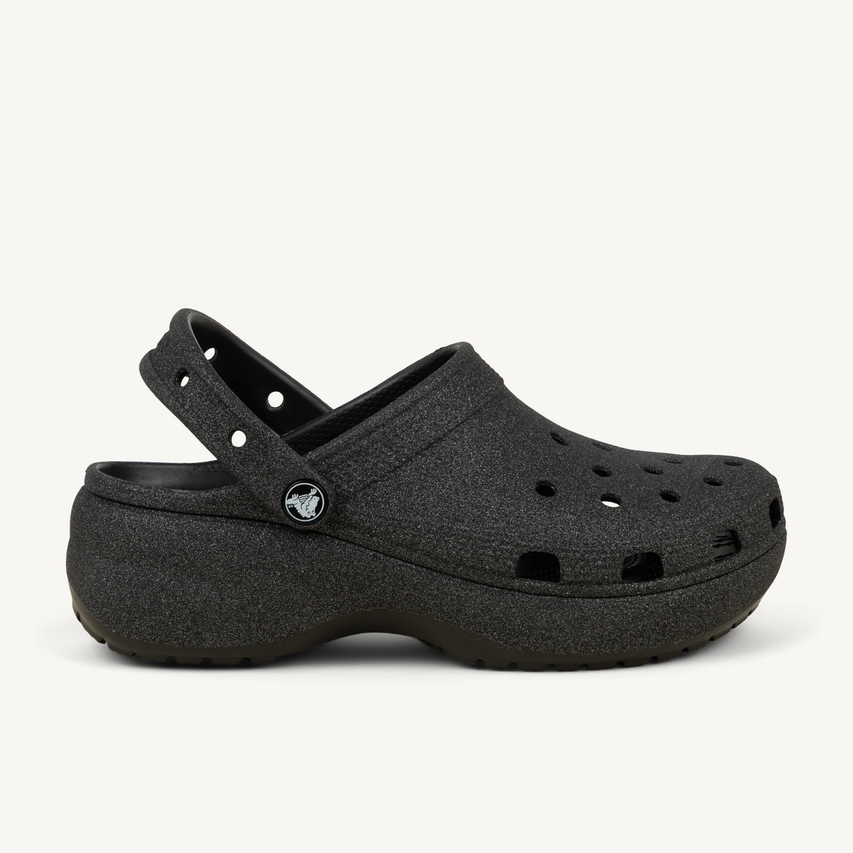 Tongs et crocs Femme CROCS CLASSIC PLATFORM GLITTER Noir