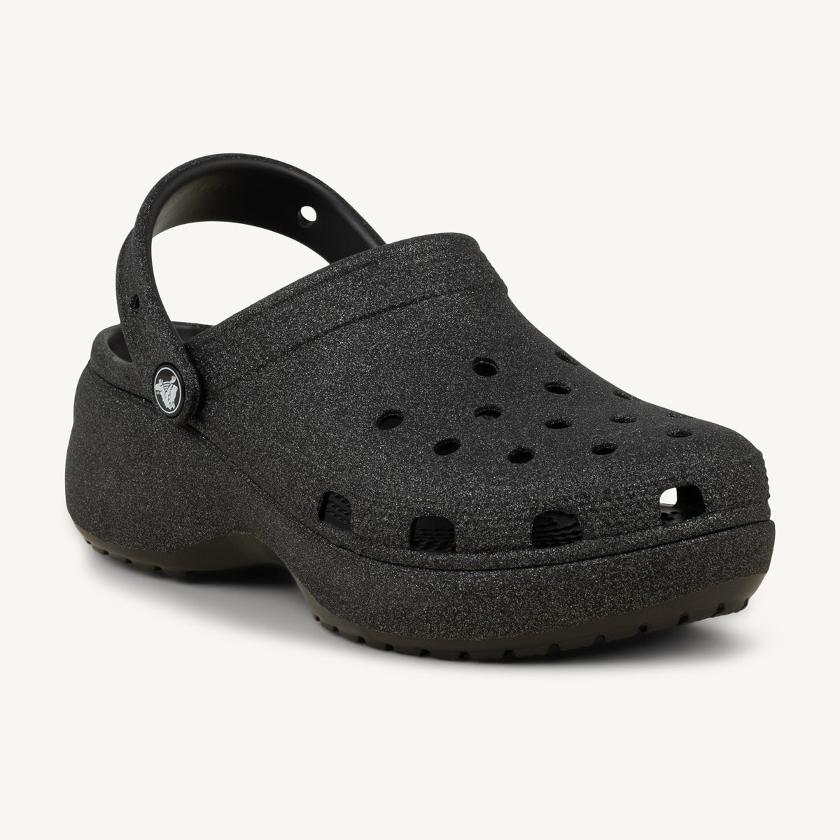 Tongs et crocs Femme CROCS CLASSIC PLATFORM GLITTER Noir