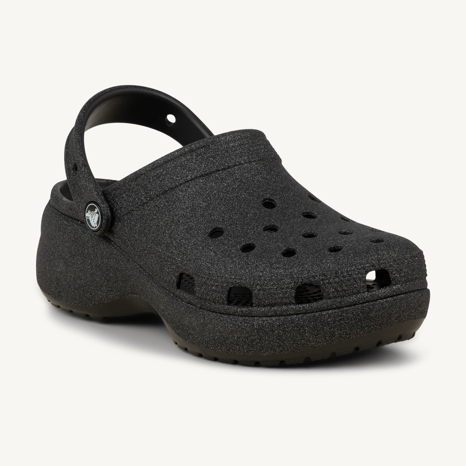 Tongs et crocs Femme CROCS CLASSIC PLATFORM GLITTER Noir