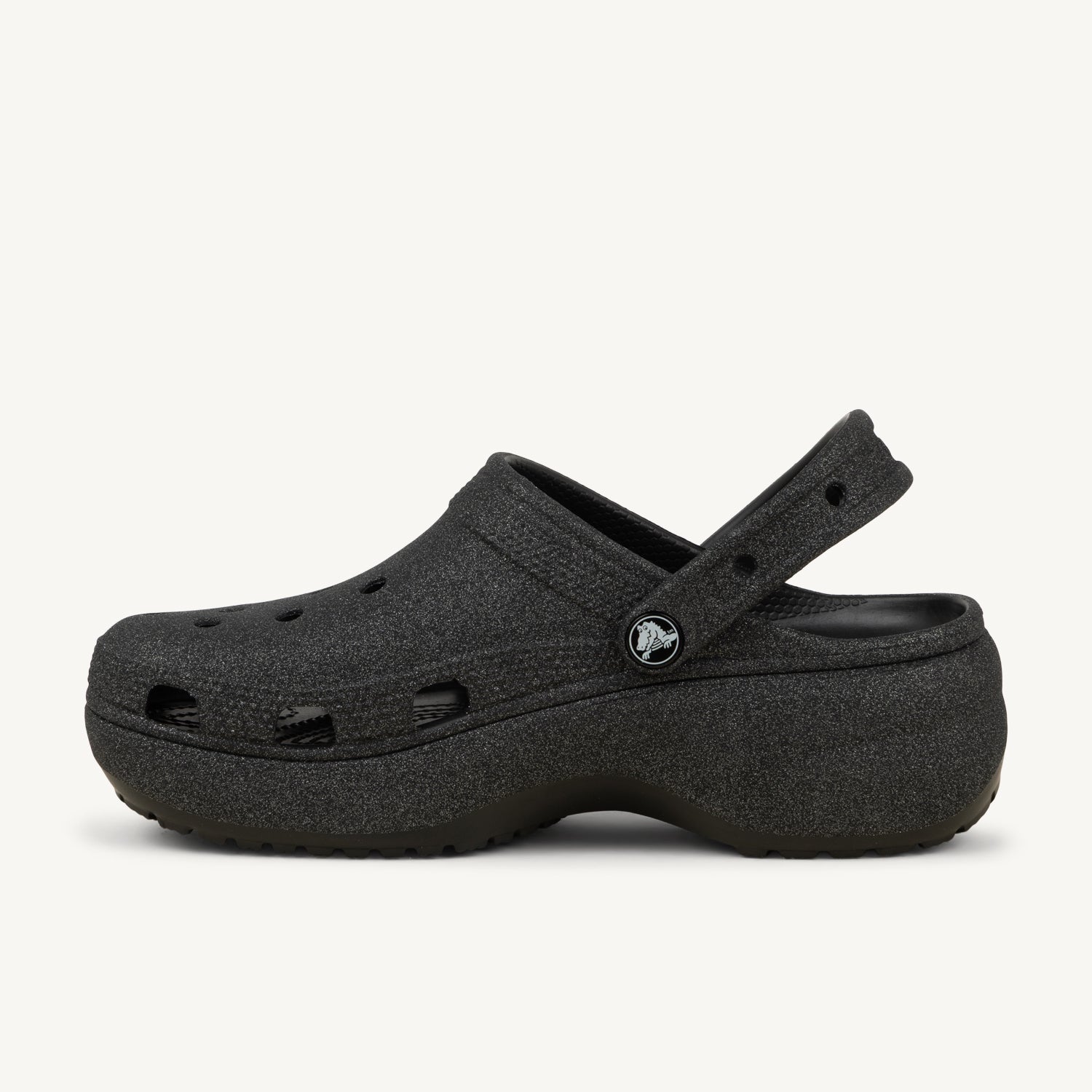 Tongs et crocs Femme CROCS CLASSIC PLATFORM GLITTER Noir