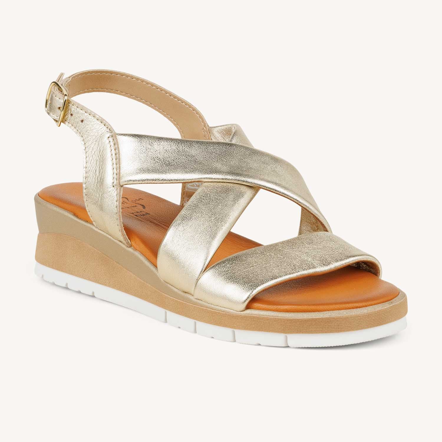 Sandales Femme ELUE PAR NOUS ZEBY Or/Bronze