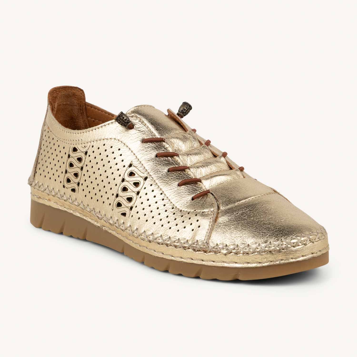 Baskets Femme ELUE PAR NOUS ZEVEUPA 7292902 Or/Bronze