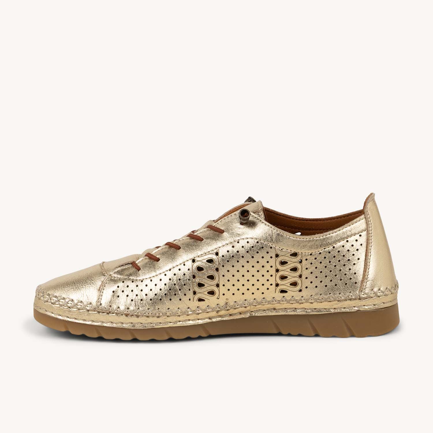 Baskets Femme ELUE PAR NOUS ZEVEUPA 7292902 Or/Bronze
